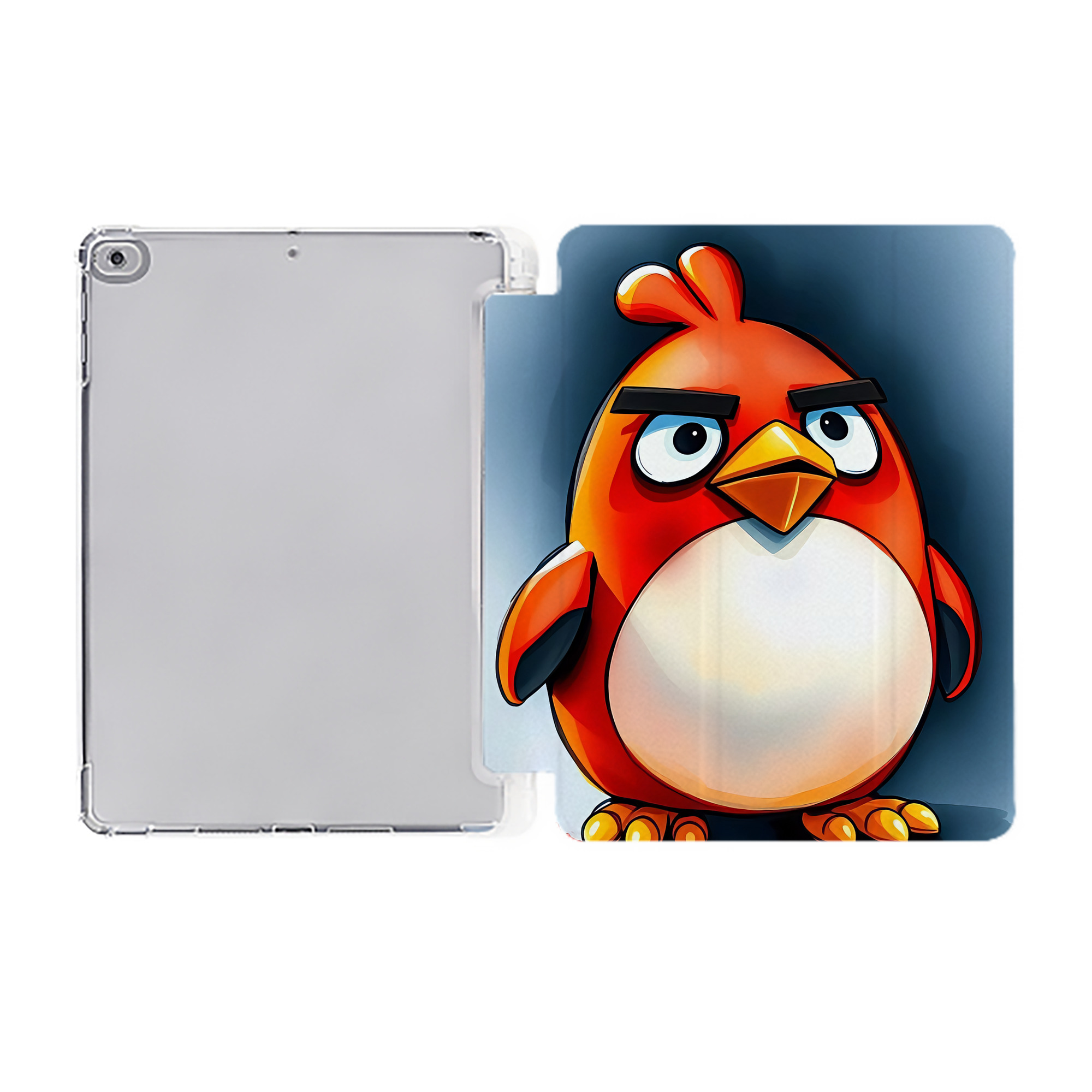 （画像用） Angry Birds アングリーバード IPad ケース ペン収納付き 三つ折りスタンド PUレザー×シリコン 対応機種9.5/10.5/10.9インチ